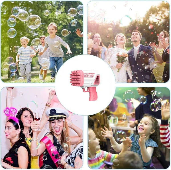 69 Hole Bazooka Bubble Machine Gun for Kids