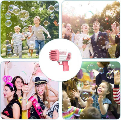 69 Hole Bazooka Bubble Machine Gun for Kids